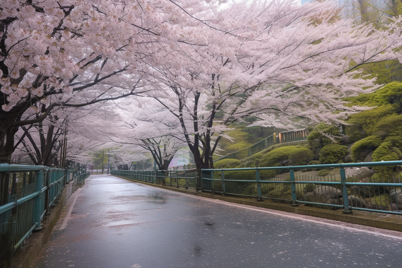 雨后日本樱花盛开风光风景图,高清,摄影图,摄影图片,图片大全,摄影图免费下载